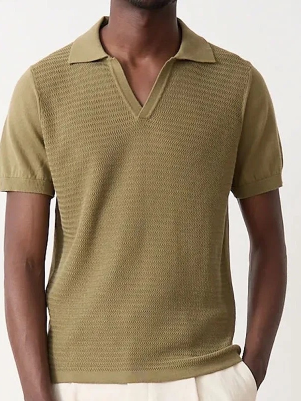 Men’s Bonnegueule Numana polo in olive Green SZ L NWOT French Luxury Fashion